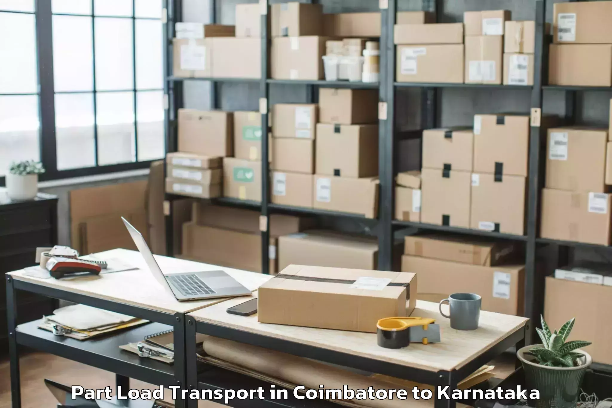 Reliable Coimbatore to Bellur Part Load Transport